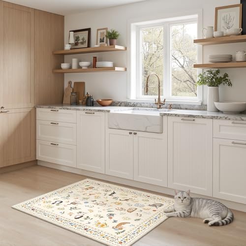 2x3 Cat Rugs for Entryway (Cat Beige / 2' x 3' (Rectangular))