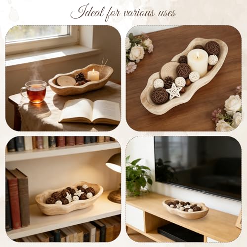 1 Pcs 16 Inch Wooden Wavy Edge Dough Bowl Supplies
