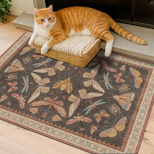 Vintage 2x3 Entry Way Rugs Indoor (2' x 3' (Rectangular) / Tribal Brown)