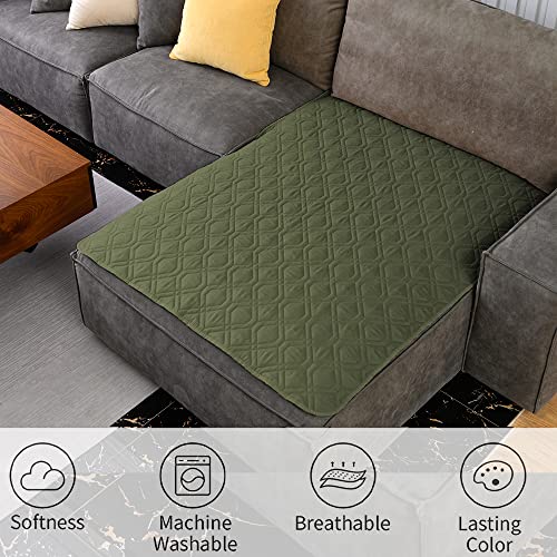 Waterproof Dog Bed Cover Pet Blanket for Furniture Bed Couch Sofa Reversible (40x50 Inch (Pack of 1) / Green+navy Blue)