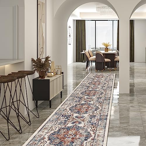Hallway Washable Runner Rug (2'6" x 14' (Rectangular) / Brick)