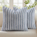 Fall Faux Fur Throw Pillow Covers 16x16 Set of 2 Grey White (Grey White / 16" x 16" (Pack of 2))