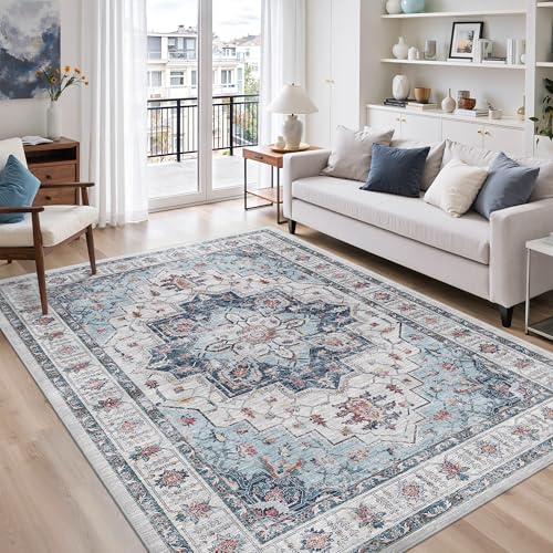 6x9 Area Rugs for Living Room (Blue / 6' x 9' (Rectangular))
