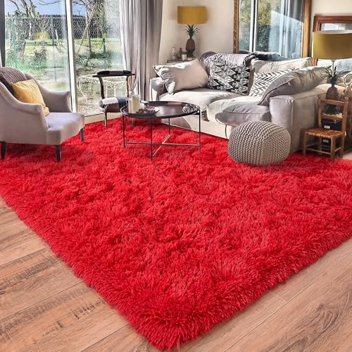 Rugs for Living Room 6x9 (6' x 9' (Rectangular) / Red)