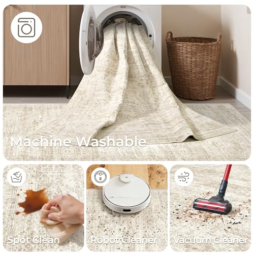 2'6 x 14' Runner Rug Non Slip (Beige/Ivory / 2'6" x 14' (Runner))