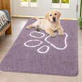 Dog Door Mat for Muddy Paws (40"X32" / Deep Plum and White)