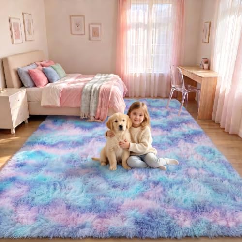 Rainbow Rugs for Girls Bedroom (Rainbow / 5' x 8' (Rectangular))