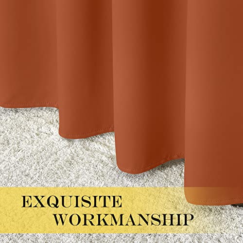 Blackout Room Divider Curtains for Sliding Glass Doors 102 Inches Long 1 Panel (Burnt Orange / 80"W x 102"L (Pack of 1))