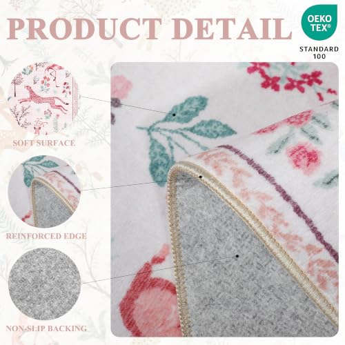 2x4 Rug for Entryway (Pink (Animal) / 2' x 4' (Rectangular))