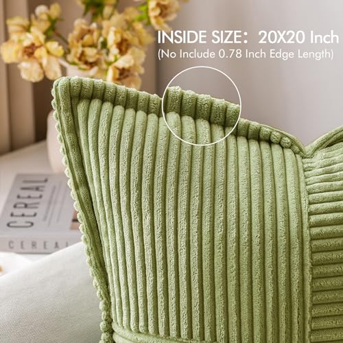 Decorative Throw Pillow Covers for Couch 20x20 Inch Green 2 Pack (Green / 20" x 20" (Pack of 2))