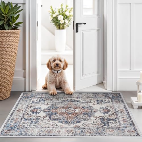 Hallway Washable Runner Rug (2' x 3' (Rectangular) / Brick)