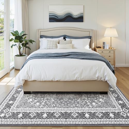 5x7 Area Rugs for Living Room (Oriental Light Grey / 5' X 7' (Rectangular))