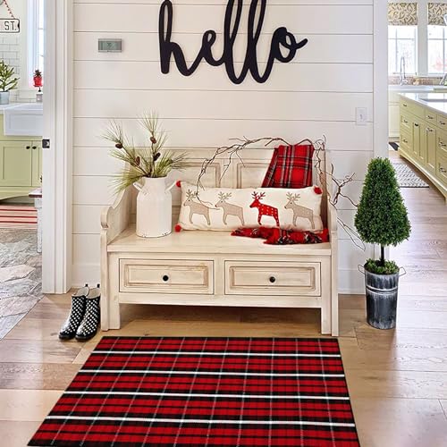 Christmas Plaid Outdoor Rug (2'4" x 3'7" (Rectangular) / Christmas Plaid)