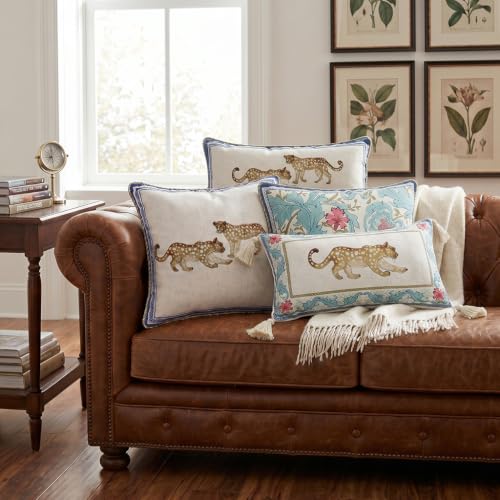 Designer Vintage Linen Throw Pillow Cover (20" x 12" (Pack of 2) / Fromm B)