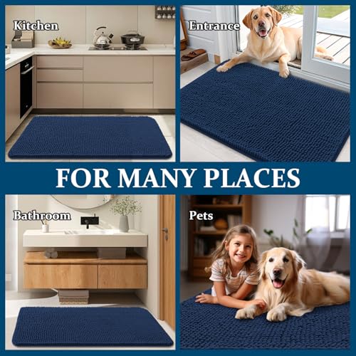 Dog Door Mat for Muddy Paws 59x24 (Dark Blue / 59" X 24")