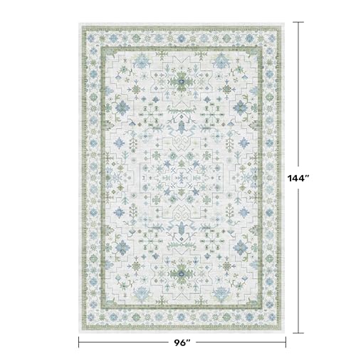 Cream Green Large 8x12 Area Rug for Living Room (8' x 12' (Rectangular) / Cream Green)