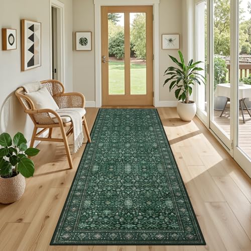 Hallway Runner Rug (Deep Green / 2'6" x 8' (Runner))