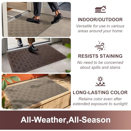 Front Door Mat Outside Entrance (Coffee / 3' x 5'2" (Rectangular))