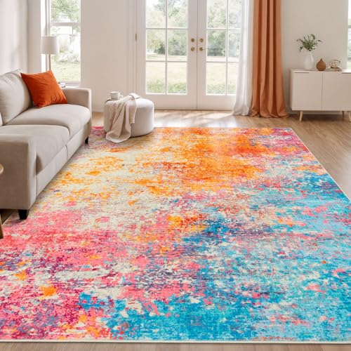 6x9 Area Rugs for Living Room (02-rainbow / 6' x 9' (Rectangular))