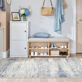 2x5 Rug Runners for Hallways Non Slip (Blue/Brown/Ivory / 2' x 5' (Runner))