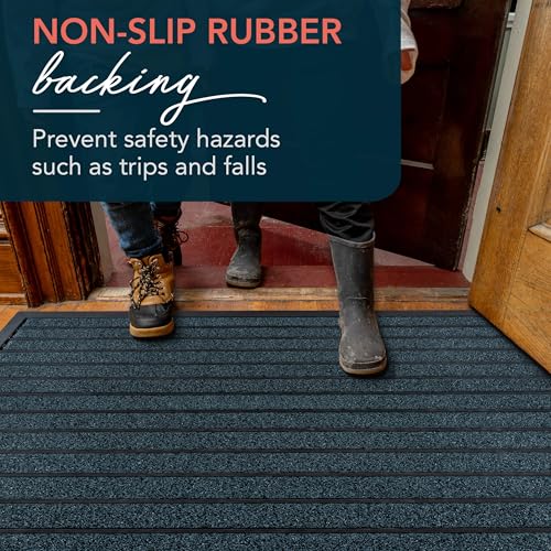 Extra Durable Door Mat Outside Entrance (47" x 32" (Rectangular) / Bright Blue)