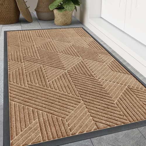 Front Door Mat Outside Entrance (Coffee / 47" X 23")