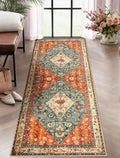 2x5 Washable Non Slip Boho Runner Rug for Hallway (Tribal Medallion/Multi / 2' x 5' (Runner))