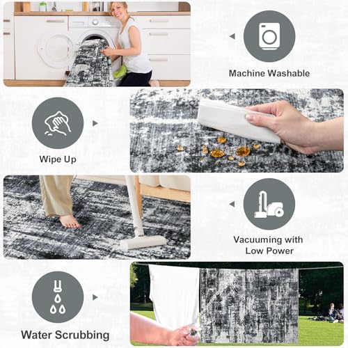 6x9 Area Rug Living Room (New-black / 6' x 9' (Rectangular))