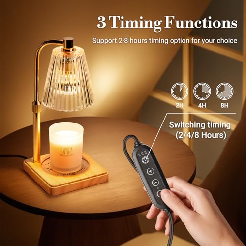 Candle Warmer Lamp with Timer for Yankee Candles (Clear Adjustable Height 02)
