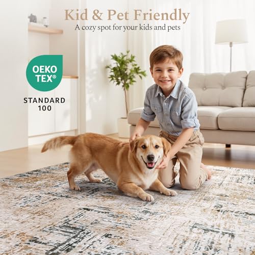 8x10 Area Rugs for Living Room (Brown Birch / 8' x 10' (Rectangular))