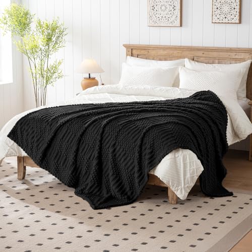60x80 Inch Black Twin Blanket (Black / Twin(60x80))