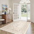 3x5 Washable Area Rug for Entryway Non Slip Rugs (Cream/Beige / 3' x 5' (Rectangular))