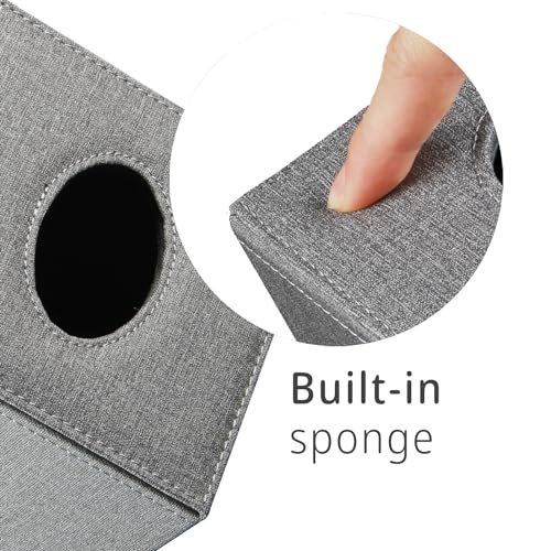 Linen Tissue Box Cover Square (Gray Cloth / Large)