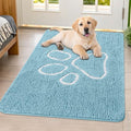 Dog Door Mat for Muddy Paws (40"X32" / Sky Blue and White)