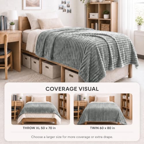 Grey Twin Blanket for Bed (Grey / Twin (60" x 80"))