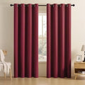 Blackout Curtains for Bedroom 90 inch Long 2 Panels (Burgundy Red / 52"W x 90"L (Pack of 2))