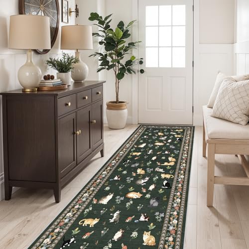 2'6"x8 Washable Kitchen Runner Rug (Sage Green / 2'6" x 8' (Runner))