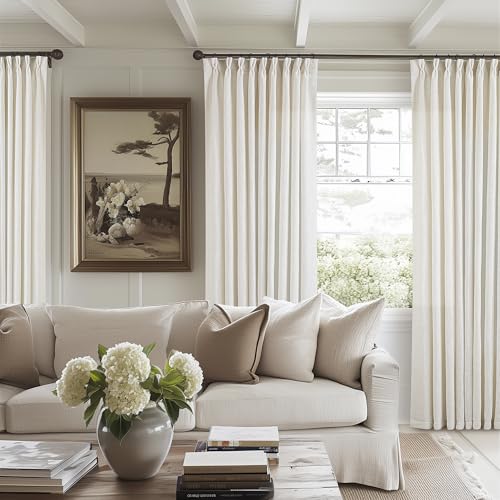 Natural Extra Wide 60 Inch Width Pinch Pleated 84 Inch Curtains (Natural / 60"W x 84"L (Pack of 1))