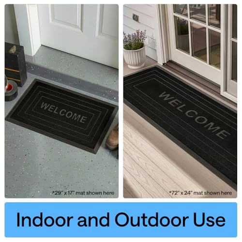 WeatherMAX Door Mat (Black Welcome / 47" x 35")