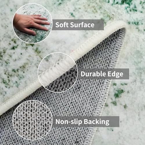 3x10 Washable Runner Rug for Hallway (Green / 3' x 10' (Rectangular))