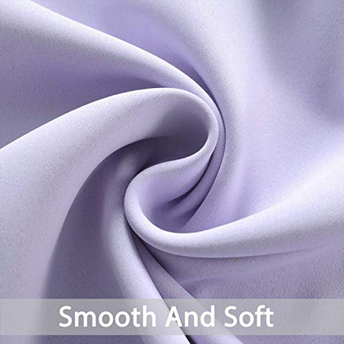 Room Darkening Curtains 52x84 inch Length Lilac (Lilac / 52"W x 84"L (Pack of 2))