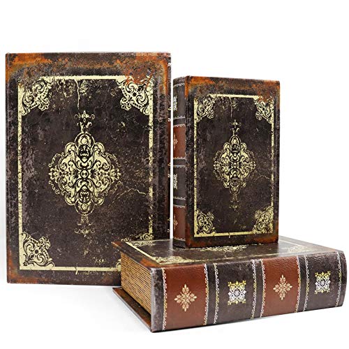 Wooden Decorative Book Boxes 3 (Vintage)