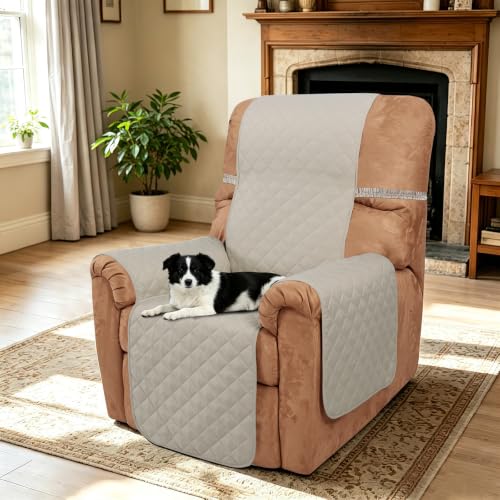Reversible Recliner Chair Covers (Beige/Beige / 28'' Recliner)