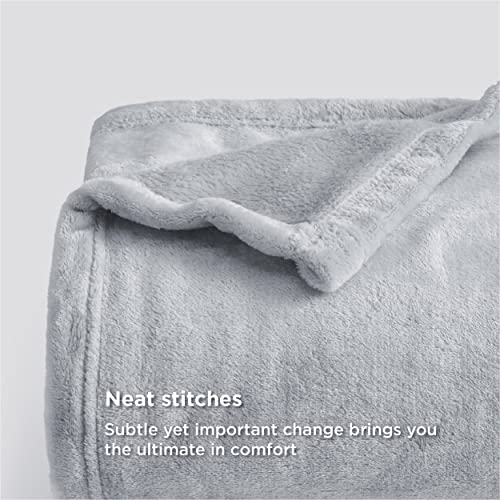GentleSoft Fleece Blankets Queen Size Light Grey (Light Grey / Queen (90" X 90"))