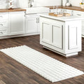 Jeni Off White Checkered Washable Runner Rug (Jeni Off White / 2'6" x 8' (Rectangular))