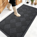 Front Door Mat Outside Entrance 47x23 (47" X 23" / Black Diamond)