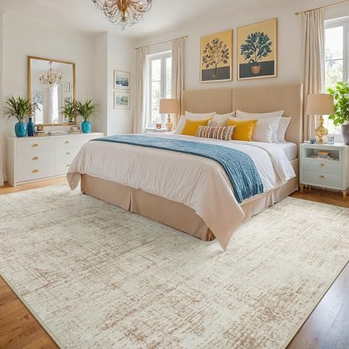 10x12 Area Rug for Living Room Bedroom (Beige/White / 10' x 12' (Rectangular))