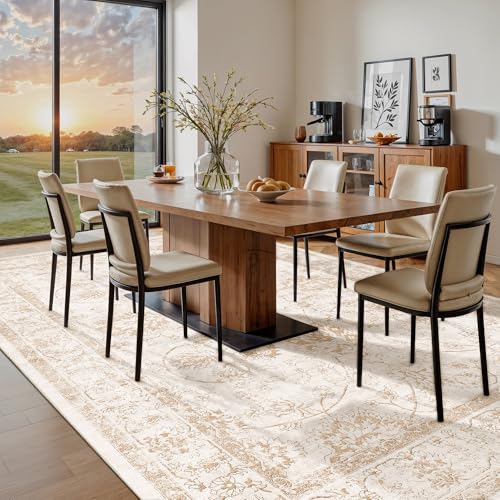 8x10 Area Rugs for Living Room (Wood/Ivory / 8' x 10' (Rectangular))