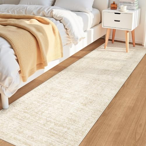 2x8 Washable Runner Rug (Beige / 2' x 8' (Rectangular))