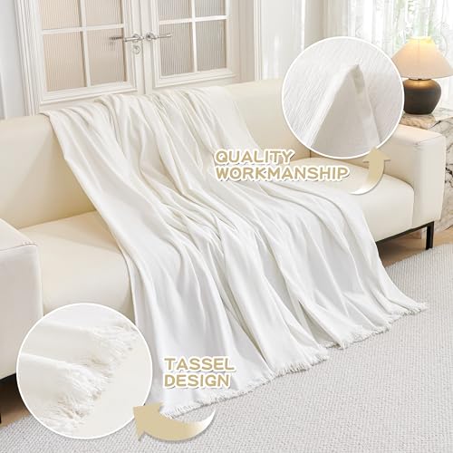 Oversized Couch Cover Sofa Covers Couch Covers for 3 Cushion Couch Sofa Pet Friendly L Shaped Couch Cover Sectional Couch Covers Non Slip Furniture Protector for Kids (91" x 150" / White)